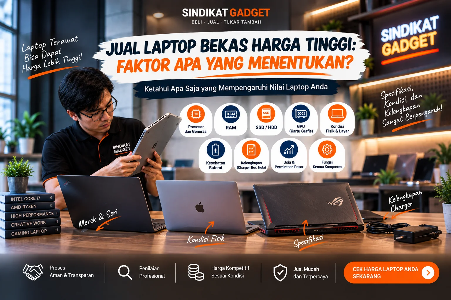 Jual Laptop Bekas Harga Tinggi: Faktor Apa yang Menentukan?